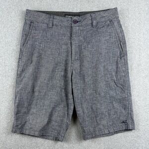 ONeill Shorts Mens 30 Gray Check Chino Flat Front Casual 10 Inseam Walkshort